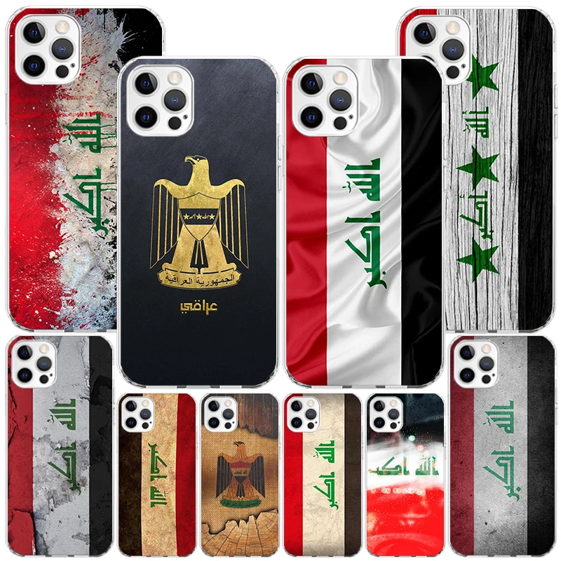 Iraqi Iraq National Flag Phnoe Case for Iphone 11 12 13 Mini 14 15 Pro Max X Xs Xr 7 Plus 8 + Apple 6S SE 2020 Unique Cover Coqu