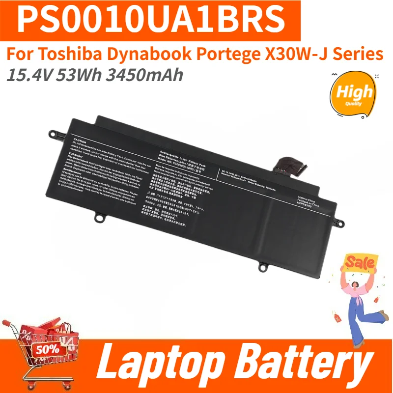 PS0010UA1BRS Laptop Battery 15.4V 53Wh 3450mAh For Toshiba Dynabook Portege X30W‑J Series High Quality Replacement Battery