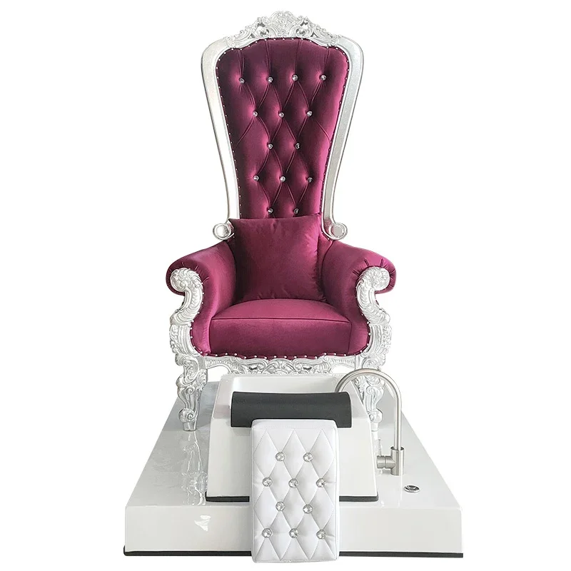 Luxury new Pedicure chair  Factory Luxury Pink Throne Foot Spa Pedicure Chair sauna foot  electric surf foot bath chair