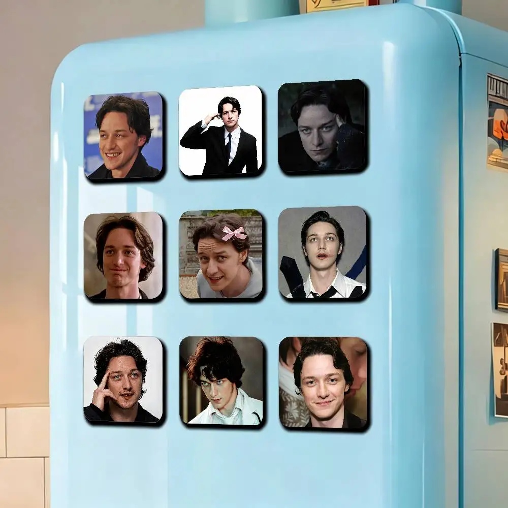 For James Mcavoy Actor Refrigerator Magnets Metal Icebox Cabinet Custom Fridge Magnetic Card Cover