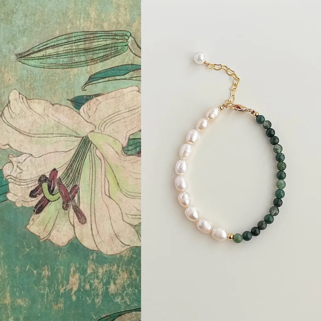 

Handmade Freshwater Baroque Pearl Bracelet Natural Irregular Minimalist Jewelry Elegant Adjustable Boho Bangle Women's Gift