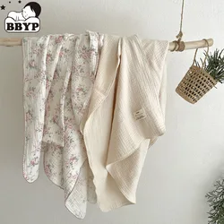 2-3 schichten Baby Decken Bär Punkte Drucken Baumwolle Gaze Musselin Swaddle Wrap Neugeborenen Bettwäsche Schlafen Empfangen Decke