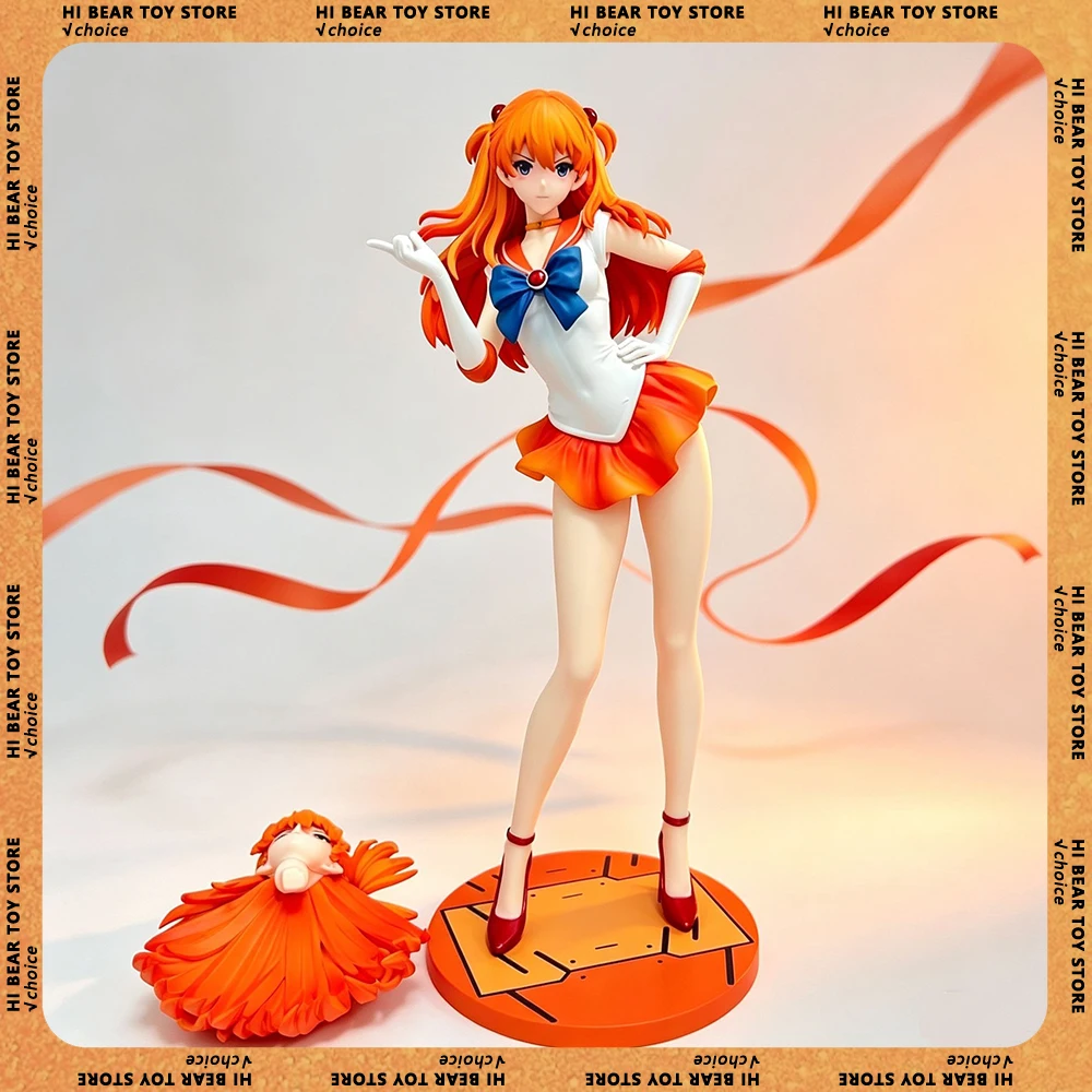 30cm Anime Asuka Langley Soryu Figur Zweiköpfige Shikinami Asuka Rangure Figuren PVC Sammlerstück Statue Schreibtisch-Deko Modell Puppe Spielzeug