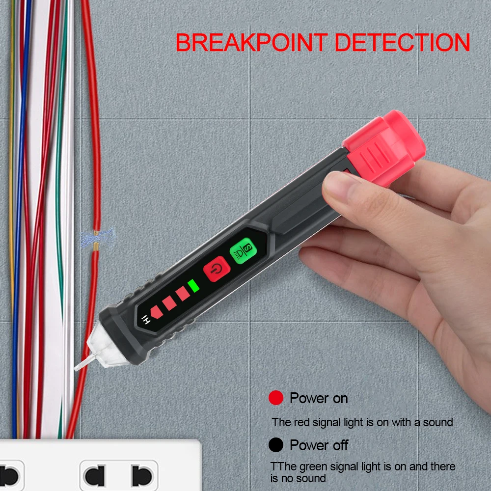 GVDA Non-Contact Voltage Tester 12 to 1000V AC Voltage Detector Electric Pen Smart Breakpoints Finder Circuit Checking Pencil