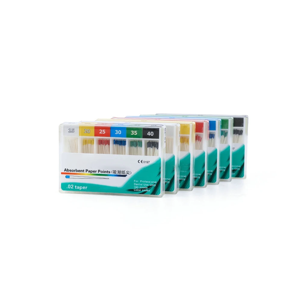 PIORPOY 1Box Dental Absorbent 0.02 Paper Points 15-40 Root Cancel Endodontics Cotton Fiber Tips Dental Consumables Dropship