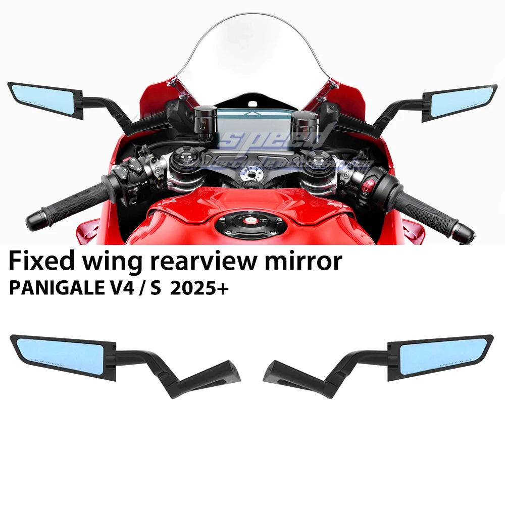 

For Panigale V4 2025 Tricolore PANIGALE V4S 2026 Motor Accessories Adjustable Mirror Stealth Wing Mirrors Sports Winglets Mirror