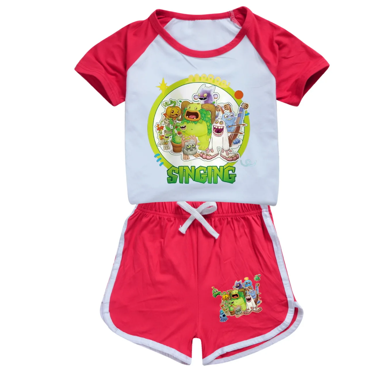 MY SINGING MONSTERS TShirt Kids 2024 Summer Pajama Sets Baby Girls Short Sleeve T-shirts Shorts 2pcs Set Teenager Boys Nightwear