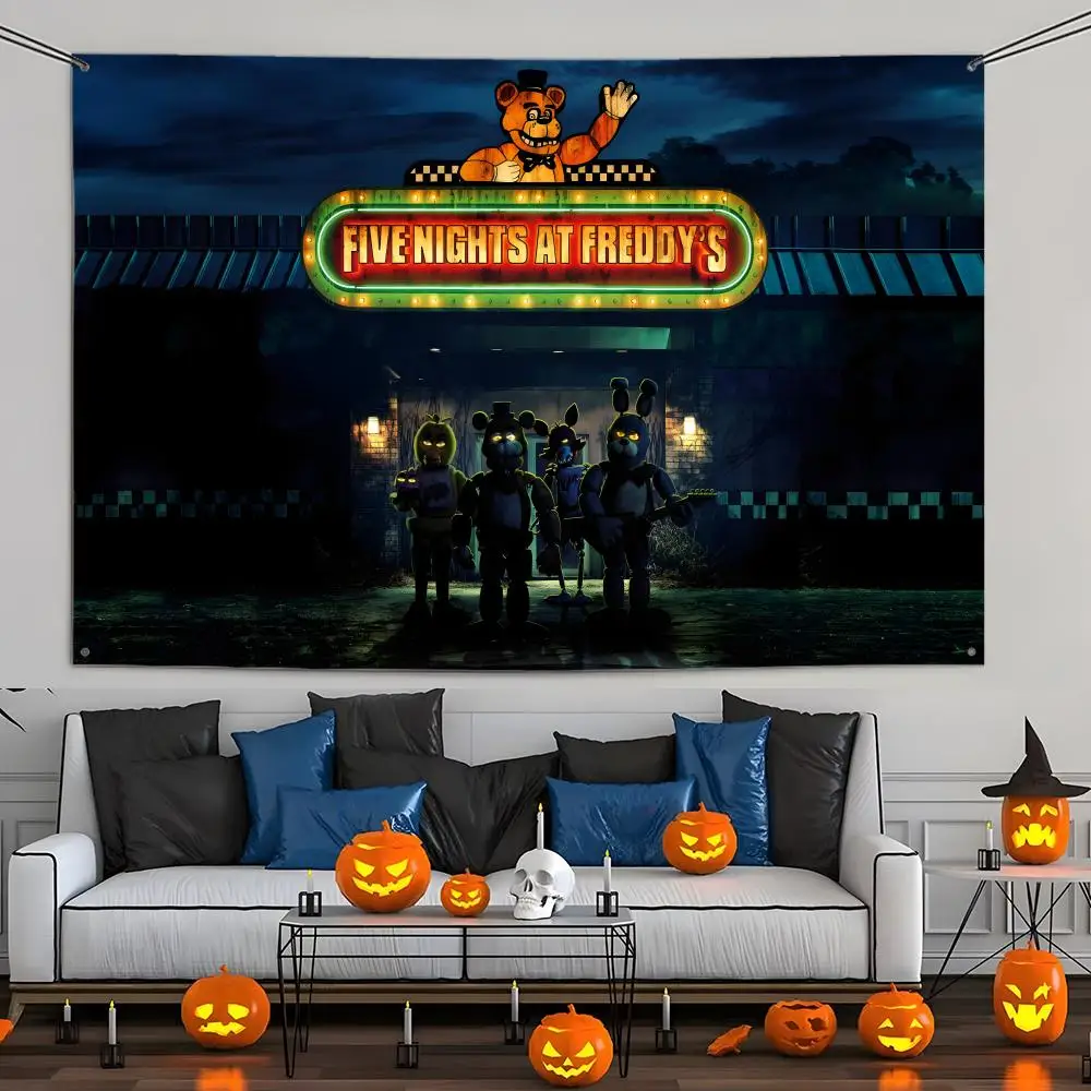 Five Nights at Freddy's Flaggen, Wandbehang, Wandteppich, dekorative Flagge für den Außenbereich, Hintergrunddecke