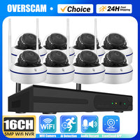 5MP EseeCloud Surveillance Cameras Kit 16CH Wifi Video Surveillance Recorder Ip Security Camera System Outdoor Audio Cam Nvr Set