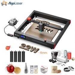 Algolaser Delta 22W Craft Laser Cutter Engraver Smarter Touch Screen with Rotary & Air Pump for Craft Making Wood/PVC/Metal/MDF