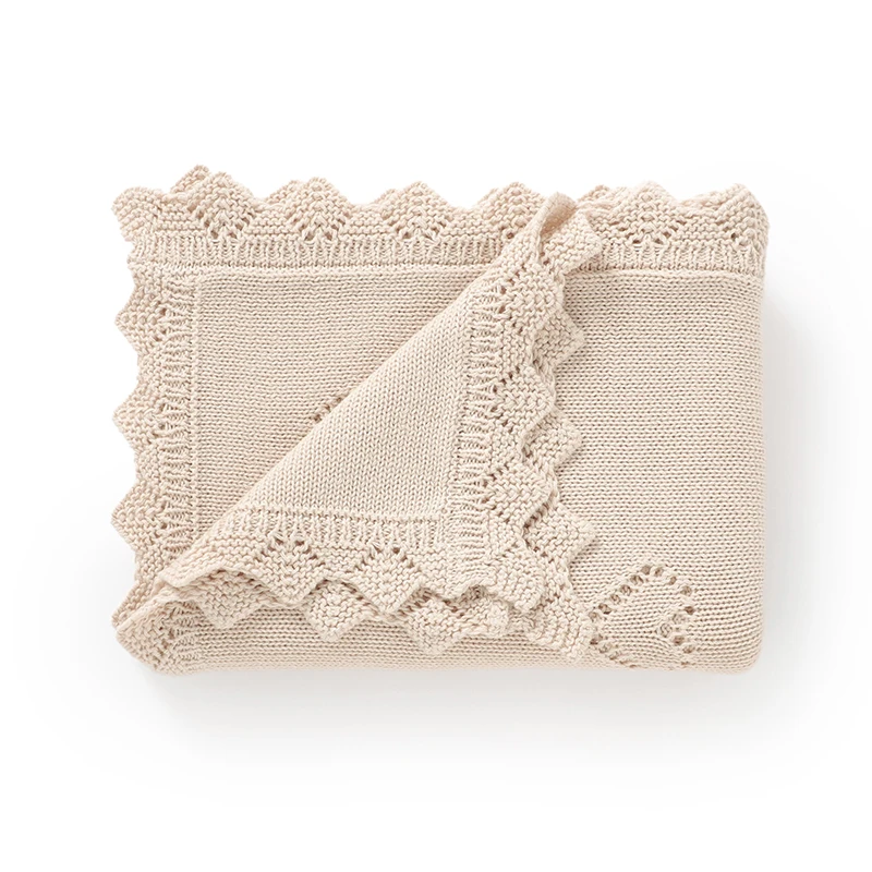 아기 Swaddle 담요 코튼 100*80cm 부드러운 니트 신생아 소년 소녀 유모차 랩 담요 이중 용도 유아용 침대 침구 셀룰러