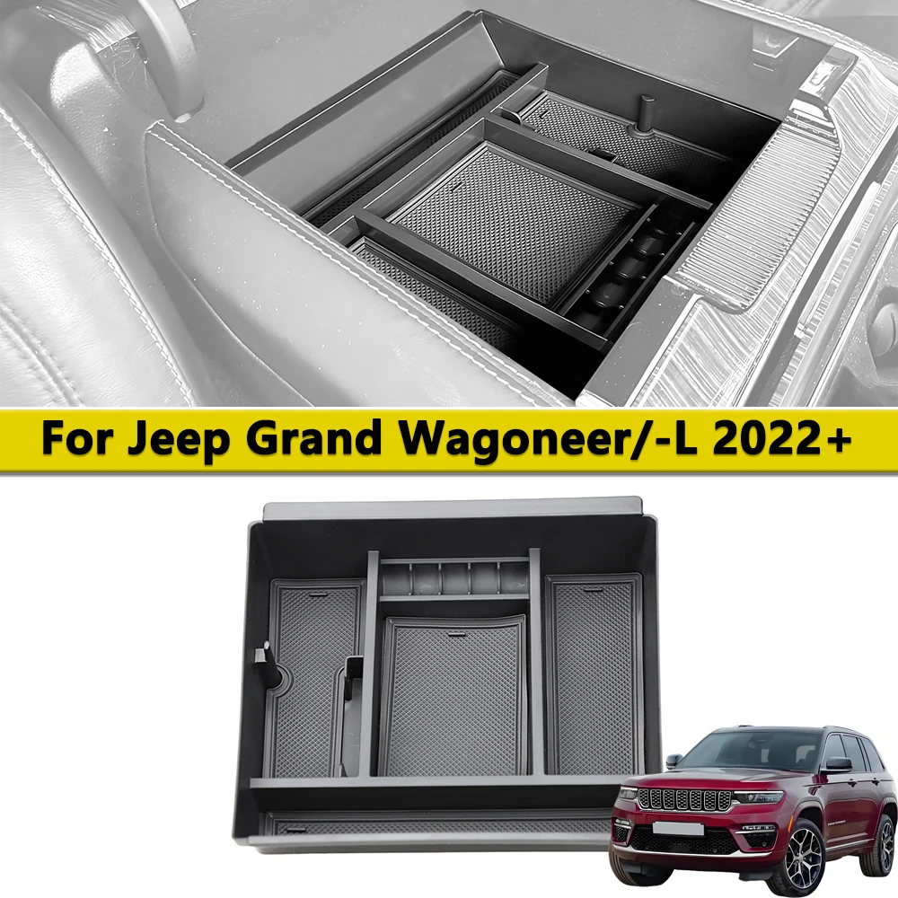 مسند الذراع صندوق تصنيف درج منظم ل جيب جراند واجونير L 2022-2025 الجبهة الخلفية مسند الذراع صندوق تخزين اكسسوارات السيارات #1