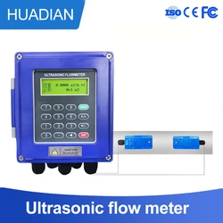 Klem op wandgemonteerde vloeibare ultrasone flowmeter DN50-DN700 RS485 ModBus waterstroommeter