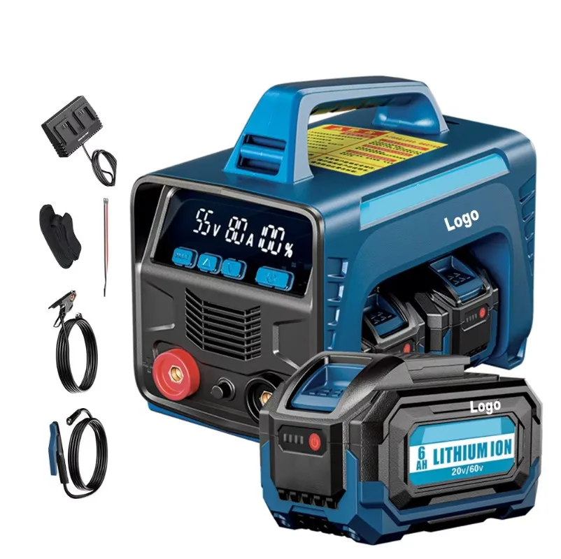 Portable DC Wireless Cordless Lithium Smart Digital ARC Welder Battery Welding Machine with LED Display & Hot Start