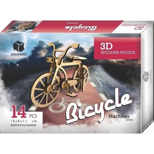 Pershang Bicycle 14 Piece 3D Wooden Puzzle