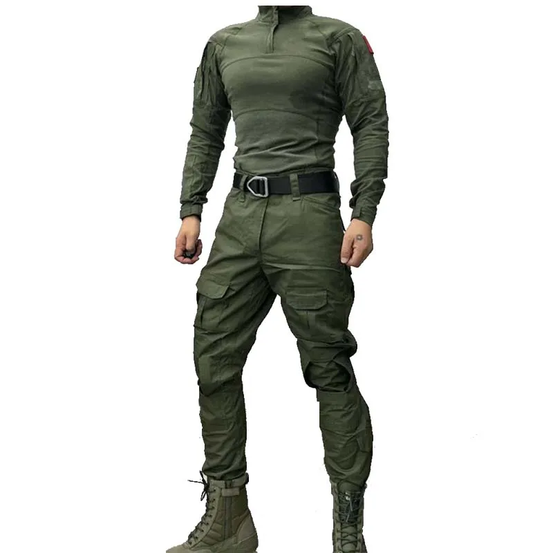 

Tactical Uniform Combat Shirts Men Clothing Training Tatico Tops Airsoft CP Hunting Clothes Camouflage Cargo Pants