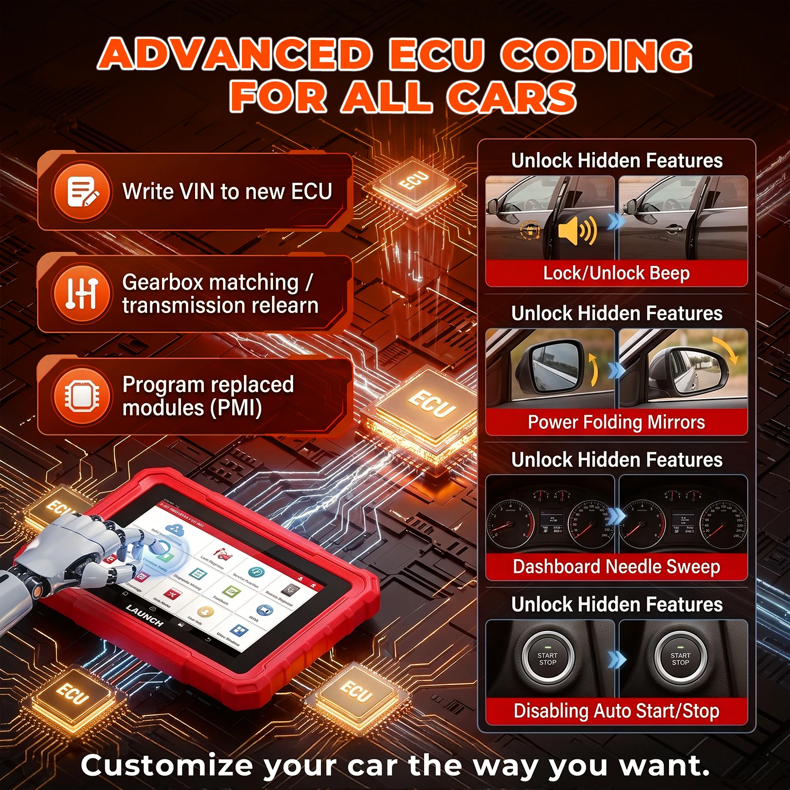 LAUNCH X431 PRO Star Bidirecti - огляд і ціна Obd2 Scanner Bidirectional Launch X431