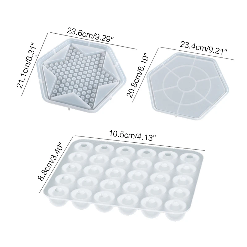 Stampi in resina per correttore Set Stampo per colata per correttore in resina siliconica Scheda a scacchiera 3D Trasporto