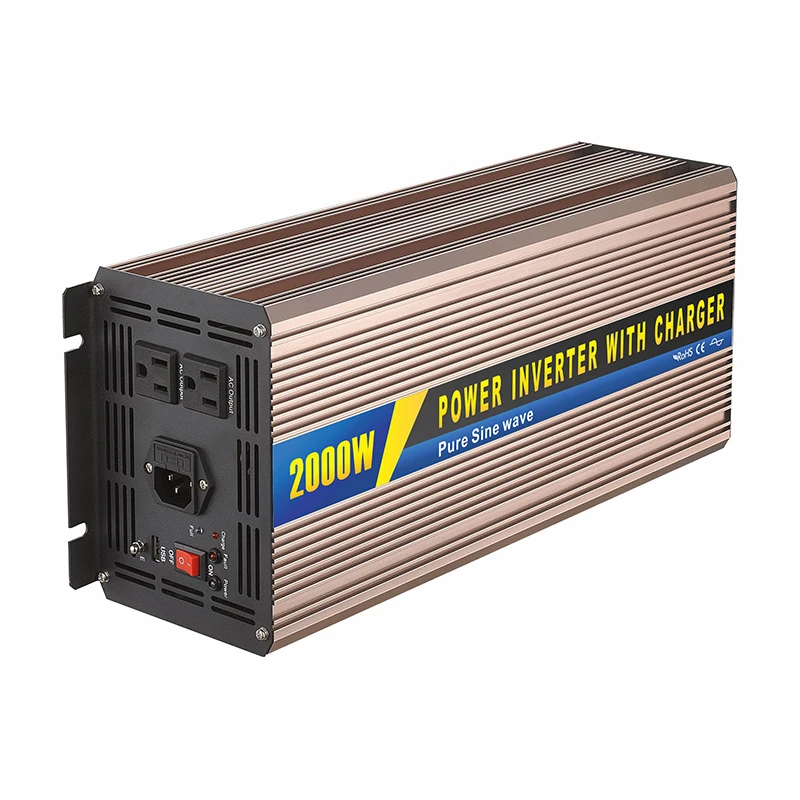 

2000W Pure Sine Wave Inverter with Charger/UPS DC/AC Single Output 4000W Peak Power Home Use OEM Supported