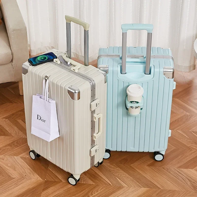 

20 inch Suitcase Luggage Neutral Both Men And Women ABS+PC Spinner Large Aluminum Frame Rolling Luggage Bad Travelling Bag