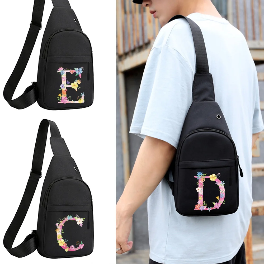 

Chest Pack 2025 New Men's Crossbody Bags Large Capacity Casual Shoulder Chest Bag Pink Series Portable Outdoors Purse