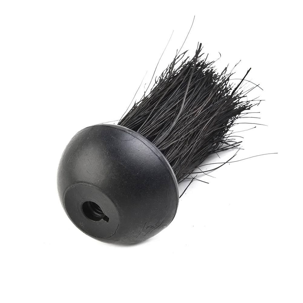 

Hearth Brush Head Fireplace Brush Home Round Black Coconut Palm Bristles Fireside Hair Length 7.5cm Plastic Handle