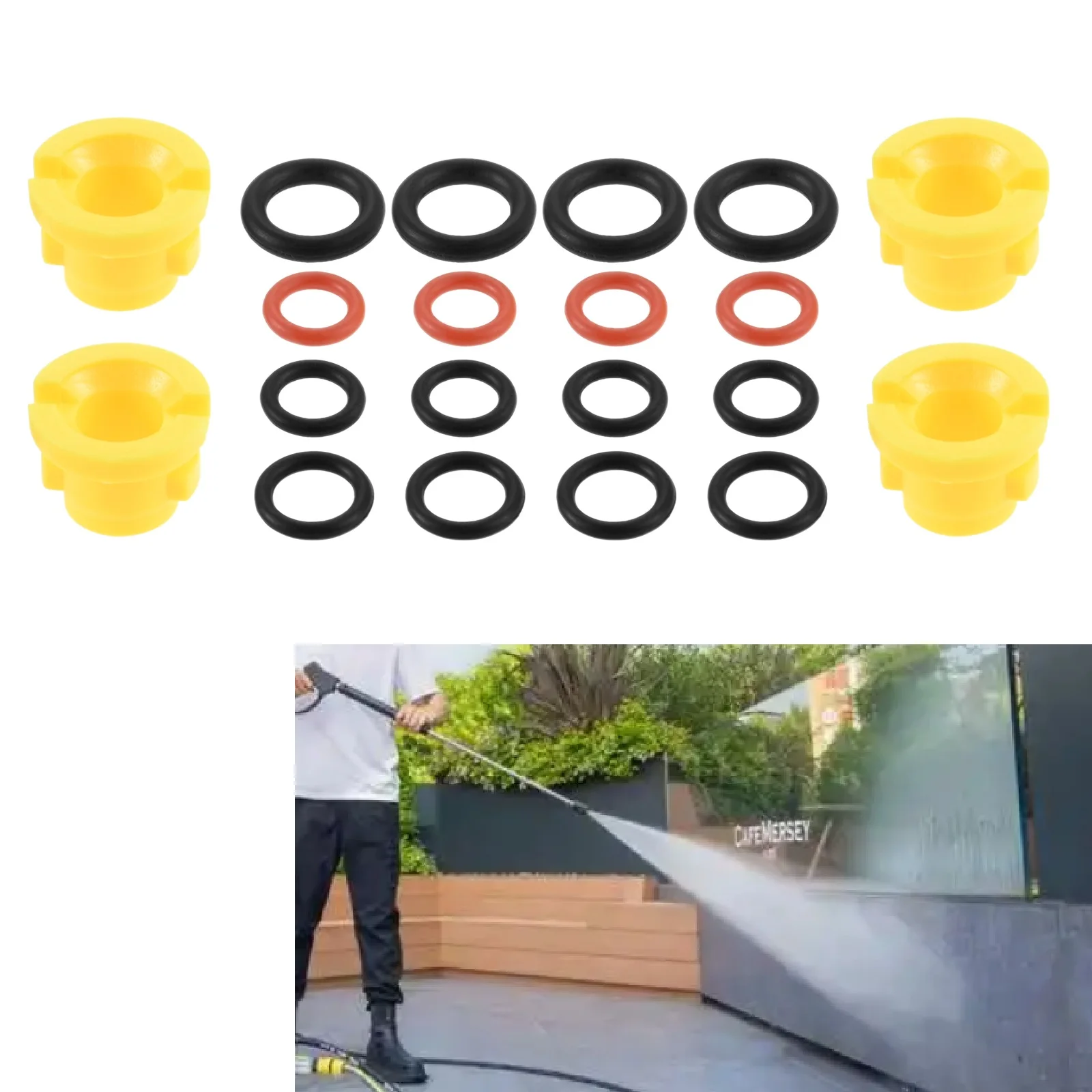 20pcs Pressure Washer Gasket O-rings for Karcher K2 K3 K4 K5 K6 K7 Hose Nozzle Seal 2.640-729.0 Rubber O Rings Kit Spare Parts