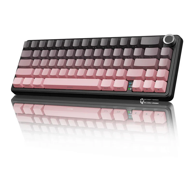 

Attack Shark X66 Wireless Mechanical Keyboard,RGB Lighting,Hot-swappable,Metal Knobs,Suitable for FPS. games,Win&Mac