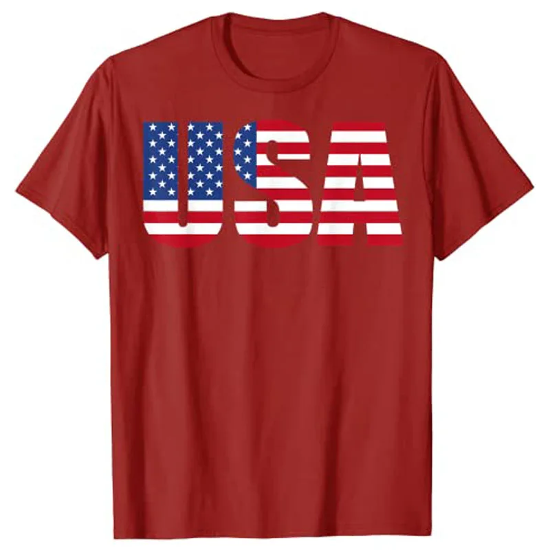 USA Patriotic American Flag For Men Women Kids Boys Girls US T-Shirt