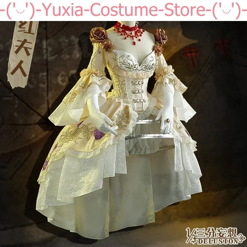 Anime! Identity V Madame Red Blood Feast Marie Game Suit Dress Elegant Uniform Cosplay Costume Halloween Outfit