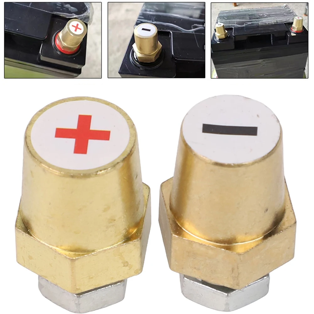 

2 шт. адаптера-клемм для автомобильных аккумуляторов, разъемы для положительной и отрицательной полюсов, коннекторы для аккумуляторных клемм 12В и 24В