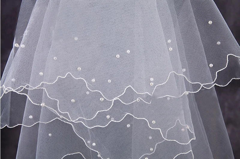 Elegent Wedding Veil Bridal Tulle One Layers Short White 2024