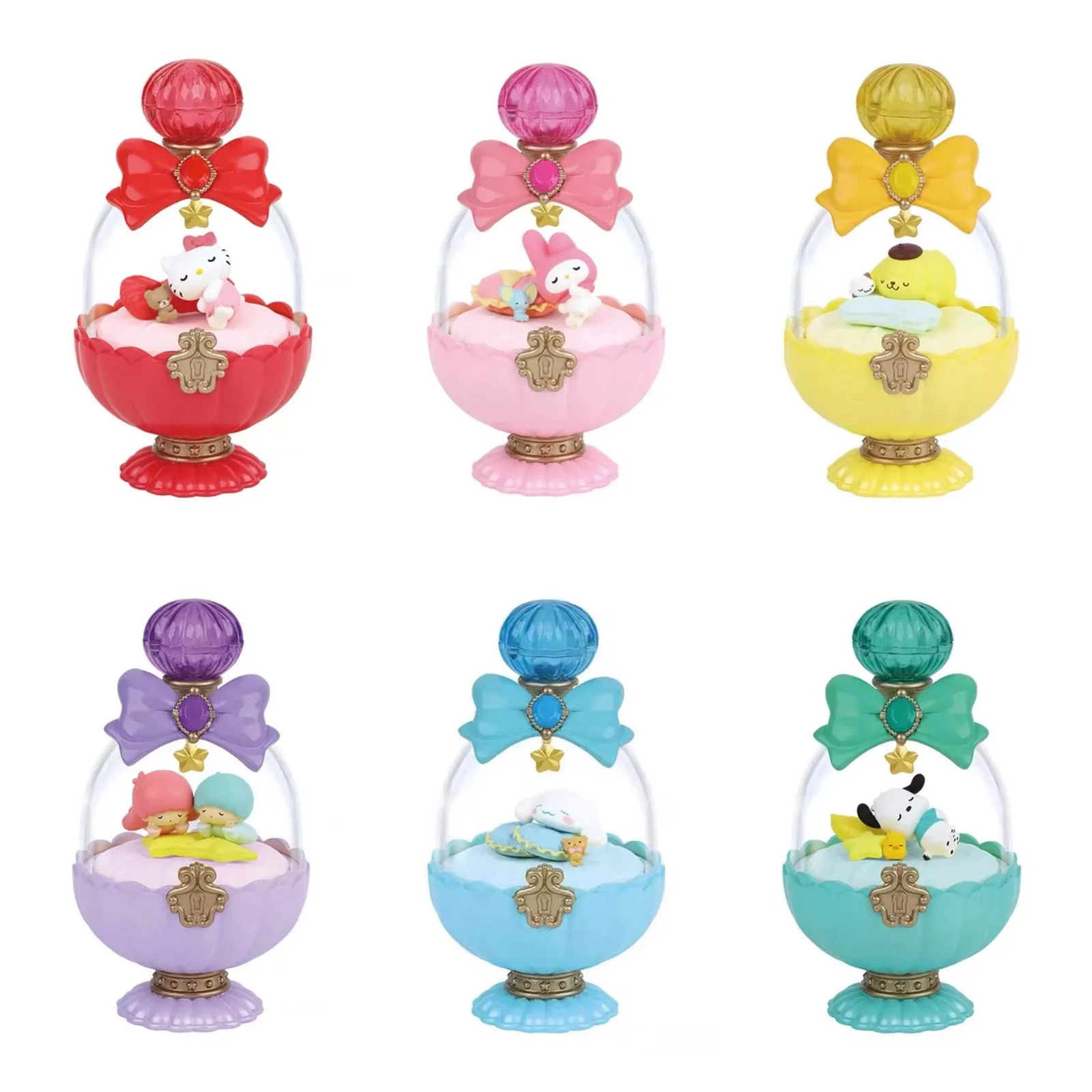 

Персонажи Sanrio «Спящие в Долли», чехол для сцены, глухая коробка, миниатюрные милые фигурки Cinnamoroll, украшения, коллекционные подарки для детей