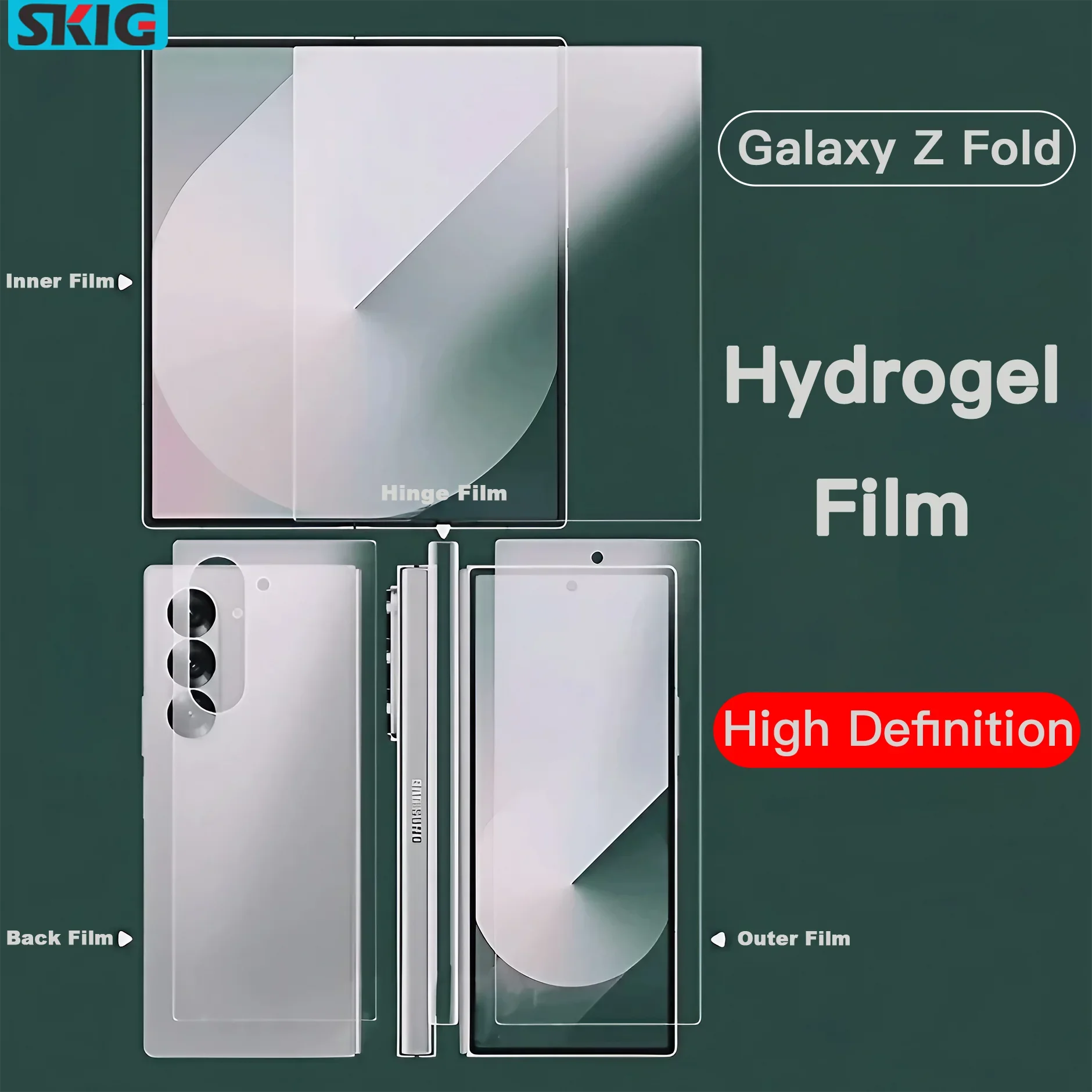 Hydrogel Soft TPU Film For Samsung Galaxy Z Fold 7 6 5 4 3 2 SE 5G Inner Outer Hinge Sticker Full Body Screen Protector