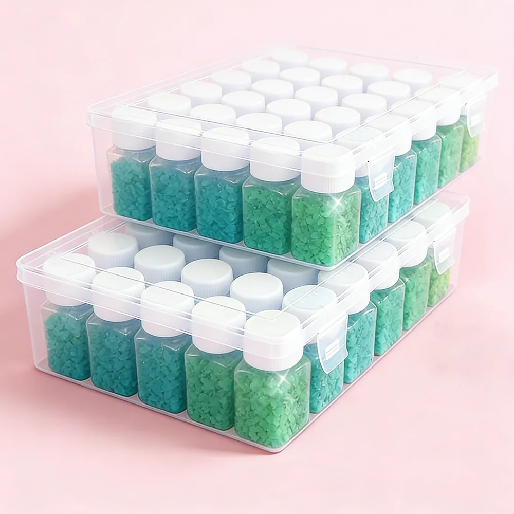 30個入り 30ML角型ボトル ダイヤモンドアートビーズオー - Art Craft Organizer のレビューと価格