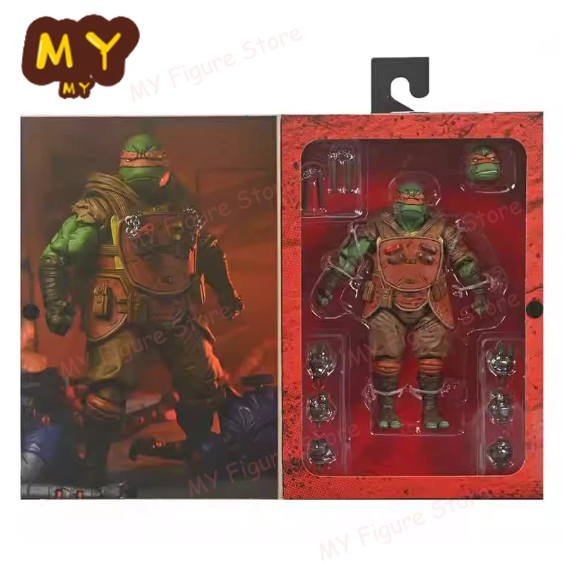 Original Neca The Last Ronin Michelangelo Anime 54373 Action Figure Collection Model Doll Toys Kids Birthday Christmas Gifts