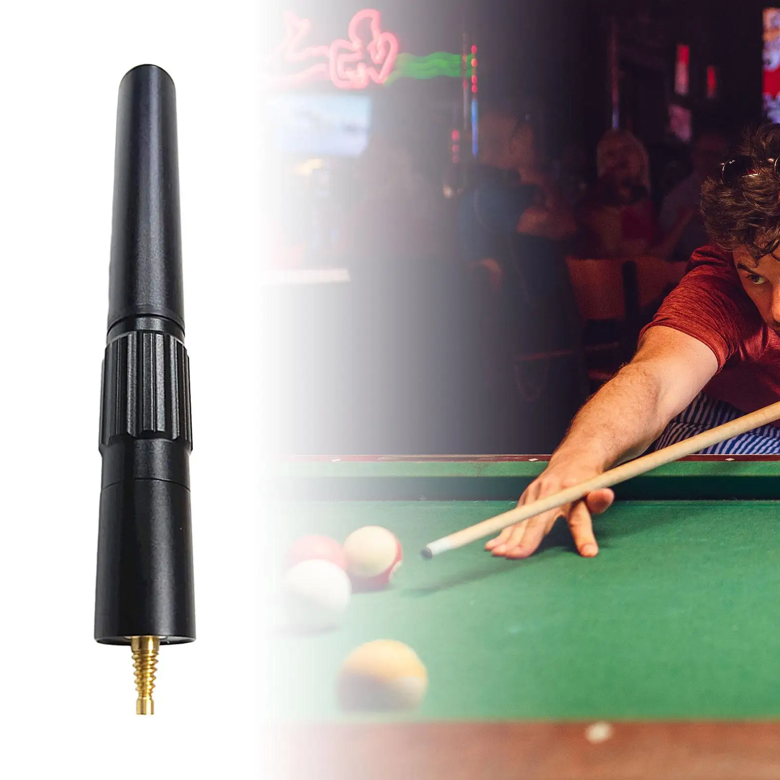 

Billiards Cue Extension Pool Cue Extension Rod Telescopic Billiards Accessories Aluminum Alloy Attachment for Games Training