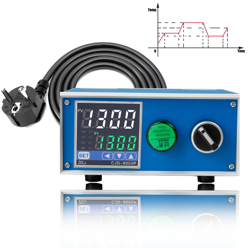 0-400 0-800 0-1000 Celsius 20 ramps programmable temperature curve thermostat Desktop ramp soak pid temperature controller