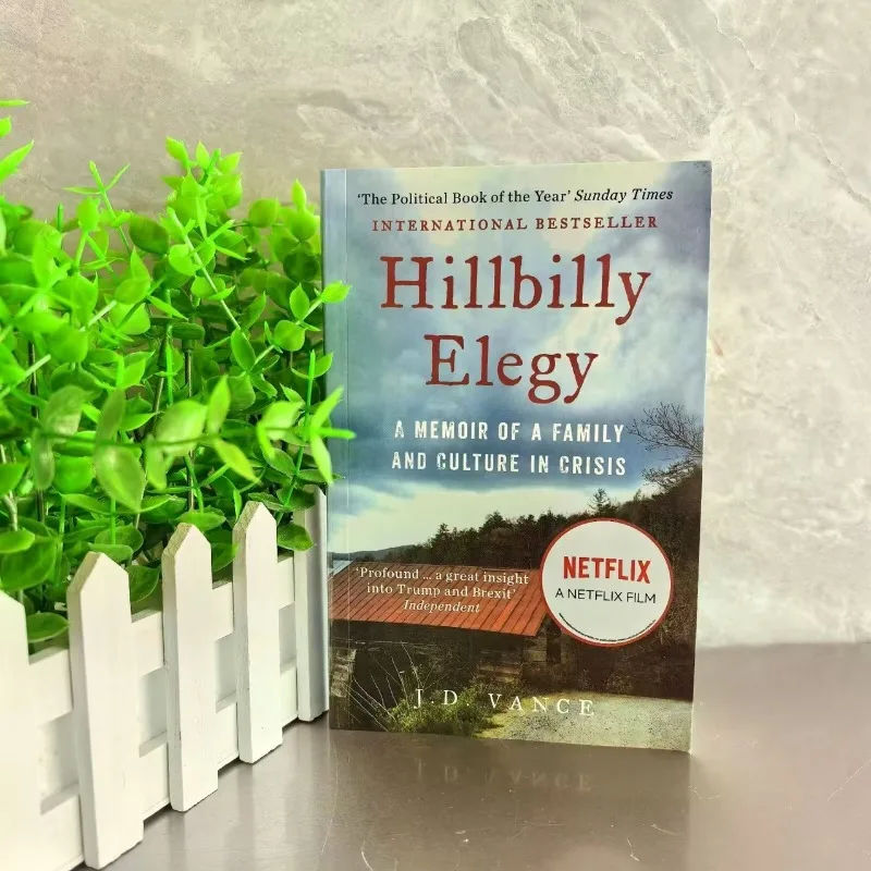 Best-seller Hillbilly Elegy J.D. Livre anglais de Vance : Mémoire de vie de la région de la rouille américaine, biographie sur la crise culturelle familiale