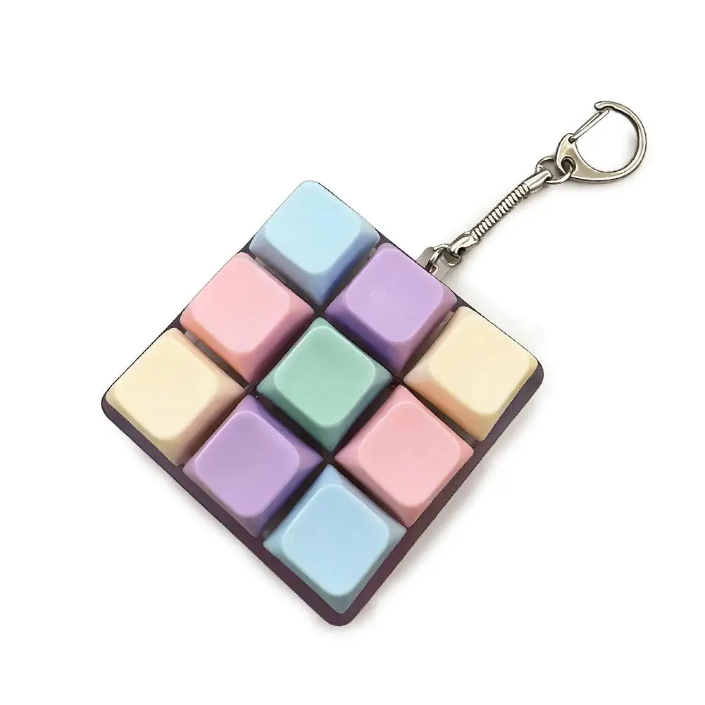 1/4/5/9 knop toetsenbord Fidget Clicker mechanisch toetsenbord Fidget sleutelhanger voor geschenken om de saaie tijd te geven (zonder LED-licht)