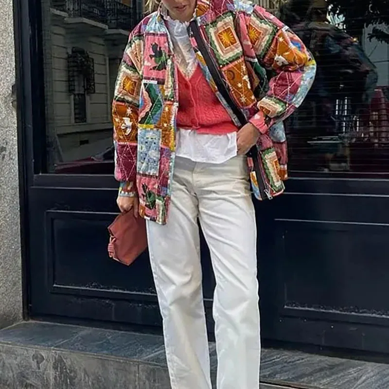 Chaqueta de bombardero para mujer, abrigo Vintage de moda, Tops de manga larga, cárdigan informal holgado de calle Harajuku, primavera y otoño, 2024