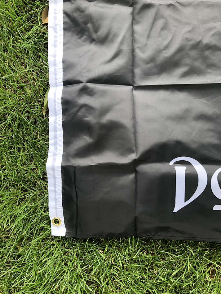 TIKI FLAG 3x5ft 90x150 سنتيمتر الجمجمة Gadsden الأفعى العلم (لا تتخطو علي) البوليستر راية للزينة