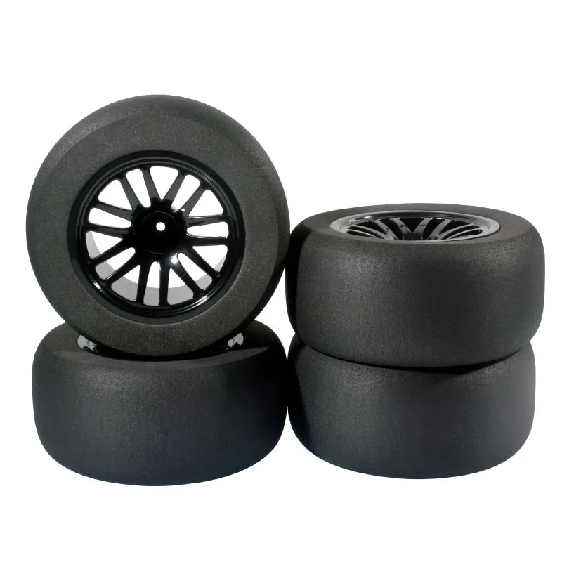 118 MM 4 szt. Gumowe opony z gąbką do zdalnie sterowanych modeli, felgi do HSP 1:10 Monster Truck 88005 HSP 94111 94108 94188