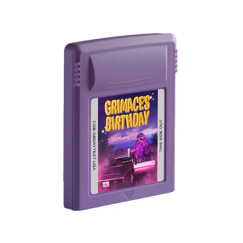 Grimace’s Birthday GBC Mcdonalds Game Cartridge 16 Bit Video Game Console Card High Quality English Language for GBC/GBA