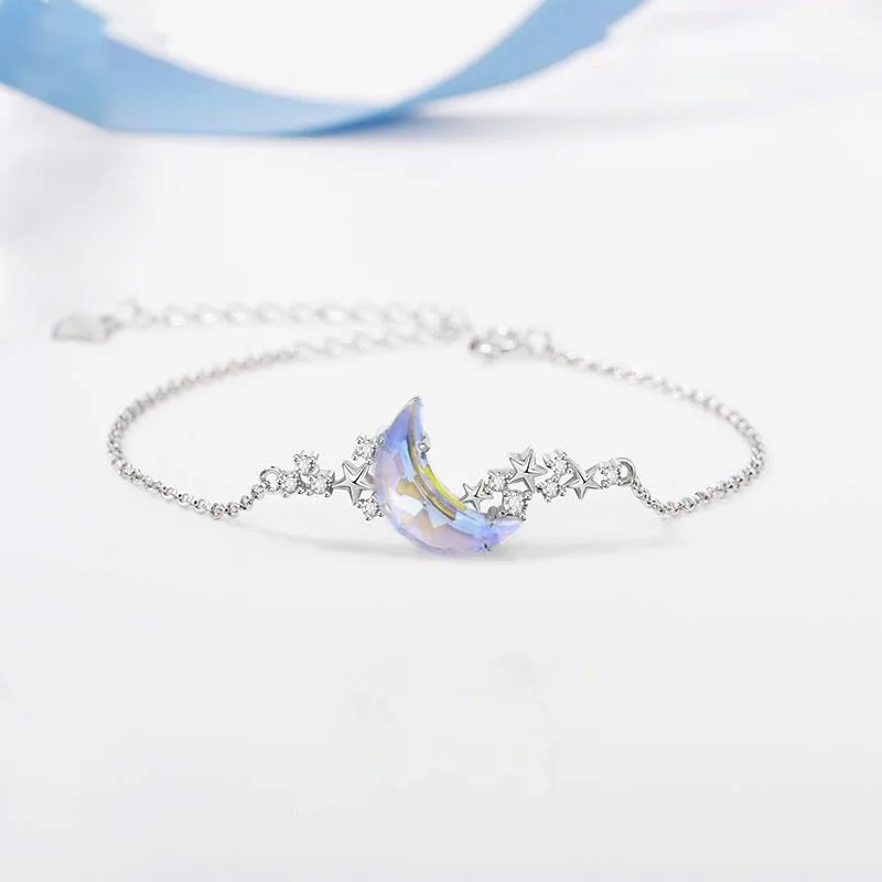 أزياء كريستال ستار القمر كوكب سحر سوار والإسورة للنساء أنيقة حزب مجوهرات هدية أساور e412 #5