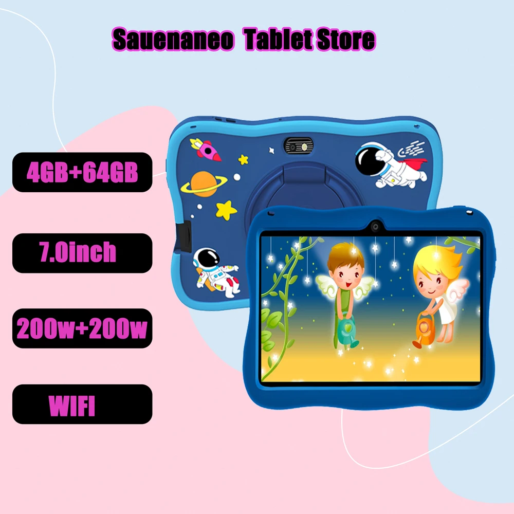 Original New Cartoon Android Gaming Tablet 4GB RAM 64 ROM Suitable for Children's Tablets as Birthday Gifts Android 9 System