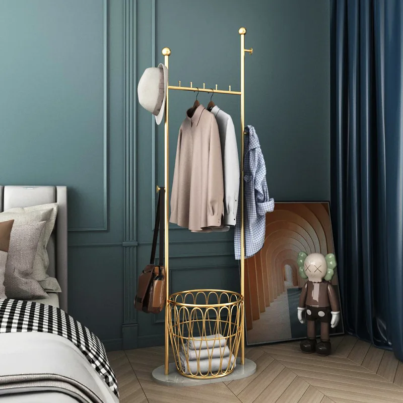 High Quality Shop Clothes Racks Design Stylish Hotel Living Room Clothes Racks Nordic Vintage Rack De Ropa Bedroom Furniture
