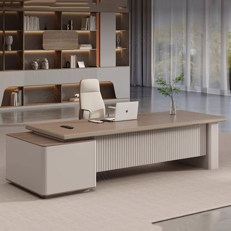 Luxury Executive Office Desk Modern Wooden Minimalist Storage Office Desk Nordic Aesthetic Computer Scrivania Salon Furniture