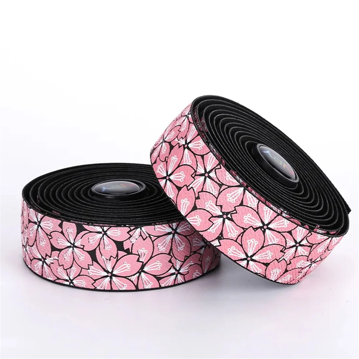 Bike Bar Tape -Pattern Road Bicycle Handlebar Cover Bike Handles Strap Anti Slip Shock Handles Tape Black-Pink