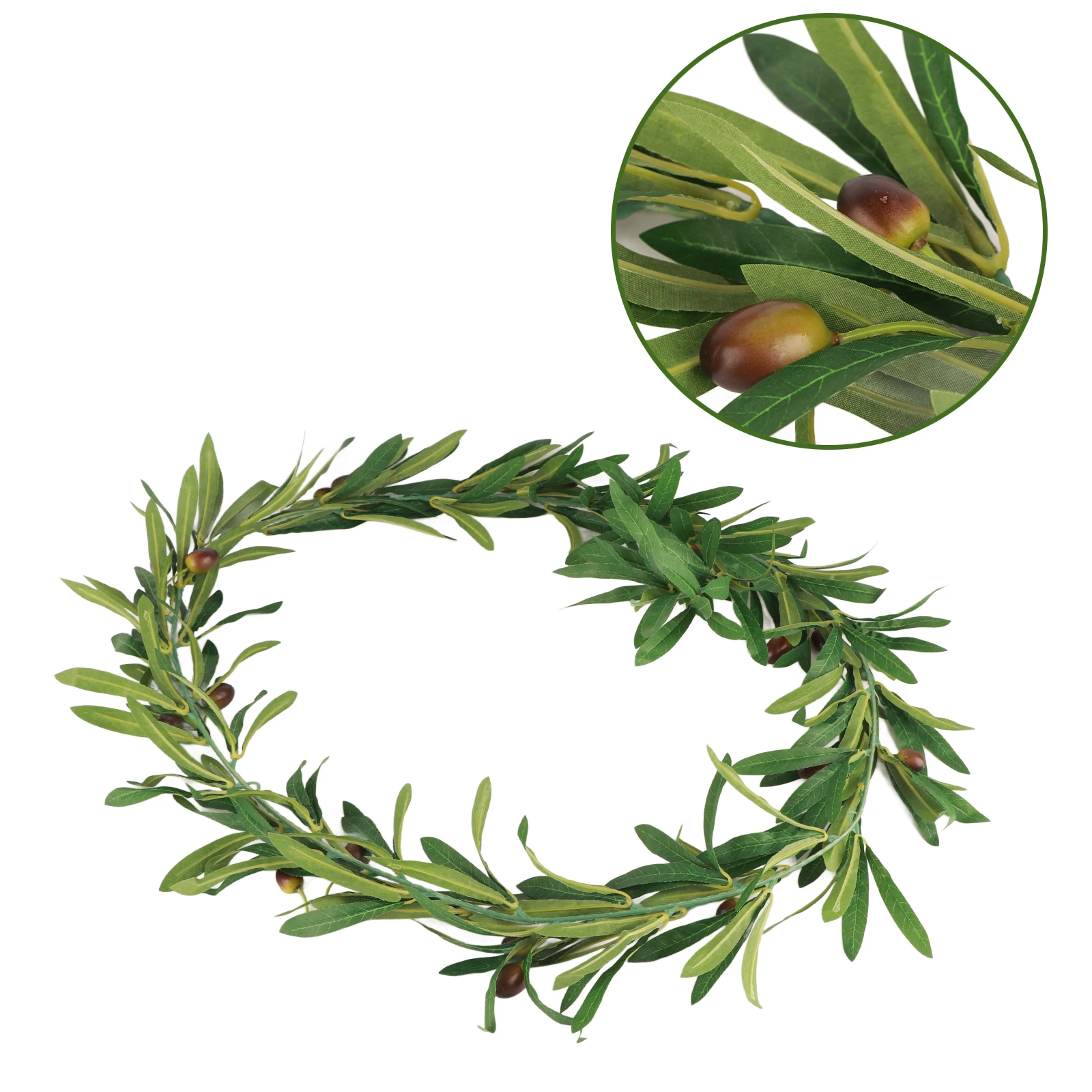 Artificial Eucalyptus Leaves Vine Simulation Plant Rattan Wall Decoration Wedding 2M Leaf Garland Green Hanging Flower Olive